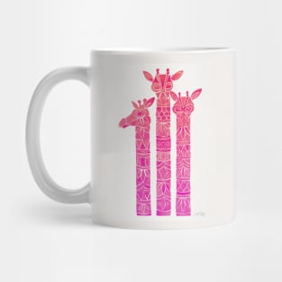 Giraffes Pink Ombre Mug